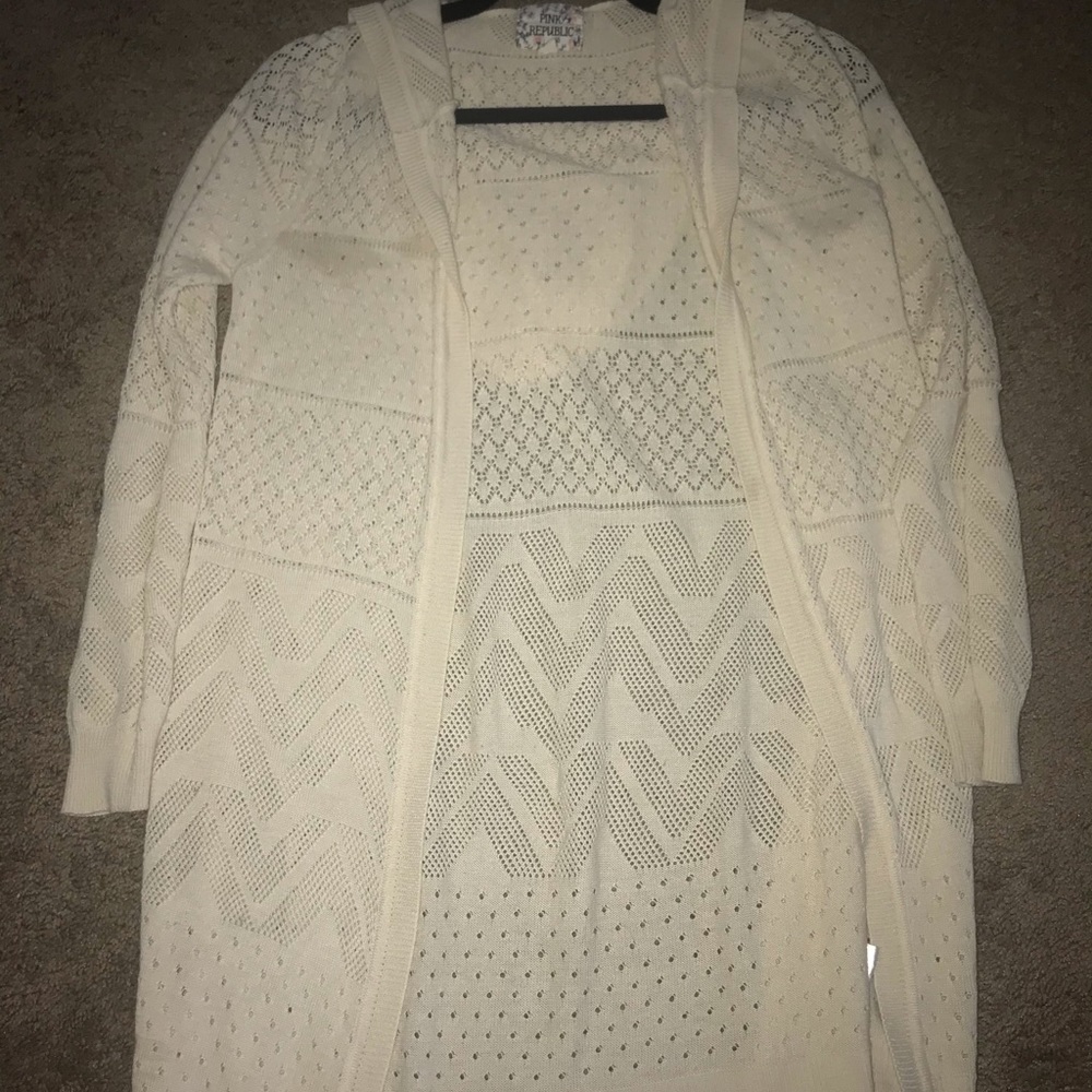 Tan cardigan